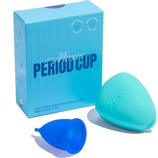 Moxie Super Menstrual Cup Reusable with Carry Pod each
