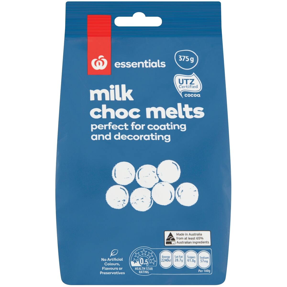 Essentials Cooking Chocolate Melts 375g bunch