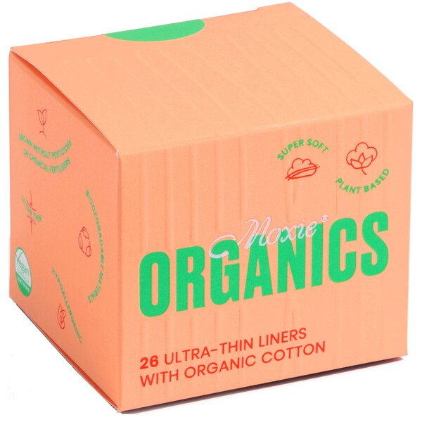 Moxie Organics Ultra Thin Liners With Organic Cotton 26 pack