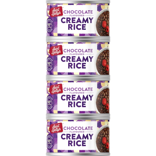 Aunt Betty's Chocolate Flavoured Creamy Rice 100g x 4 pack