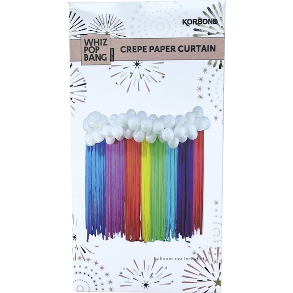 Whiz Pop Bang Curtain Crepe Paper Assorted Colours Each