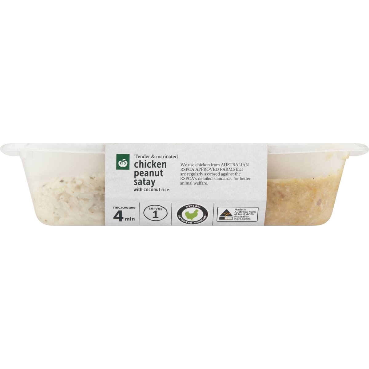 Woolworths Chicken Peanut Satay With Coconut Rice 350g bunch