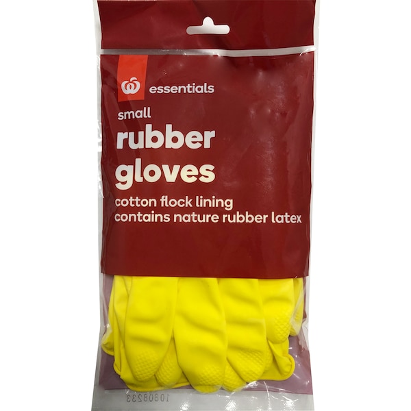 Essentials Rubber Gloves Small 2 pack