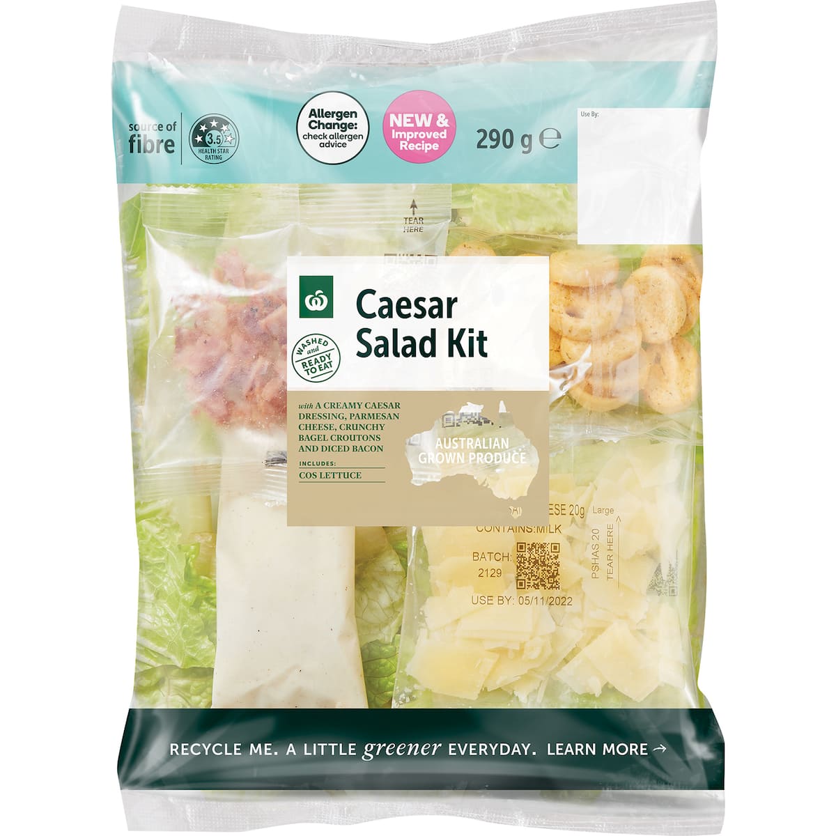 Woolworths Caesar Salad Kit 290g bunch