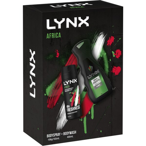 LYNX Africa Bodyspray & Bodywash Duo Gift Set Each