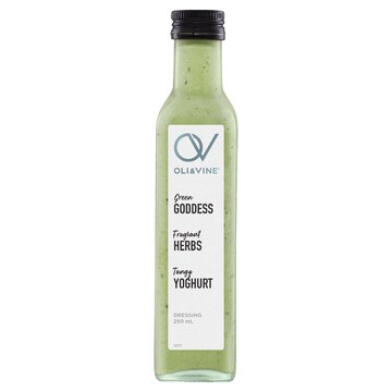 Oli & Vine Green Goodess, Fragrant Herbs & Tangy Yoghurt Dressing 250mL |  Woolworths