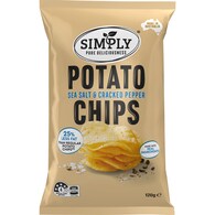Simply Sea Salt & Cracked Pepper 25% Less Fat Potato Chips