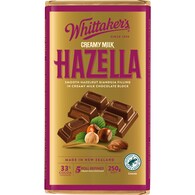 Whittaker's Creamy Milk Hazella Chocolate Block