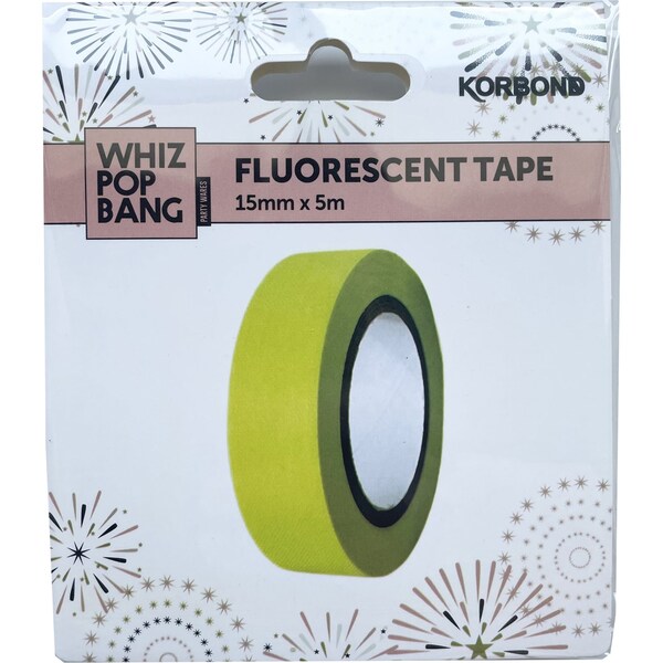 Whiz Pop Bang Flouorescent Paper Tape Yellow Each
