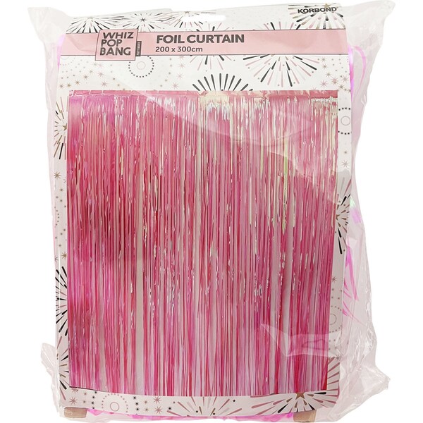 Whiz Pop Bang Foil Curtain Blush Pink Each