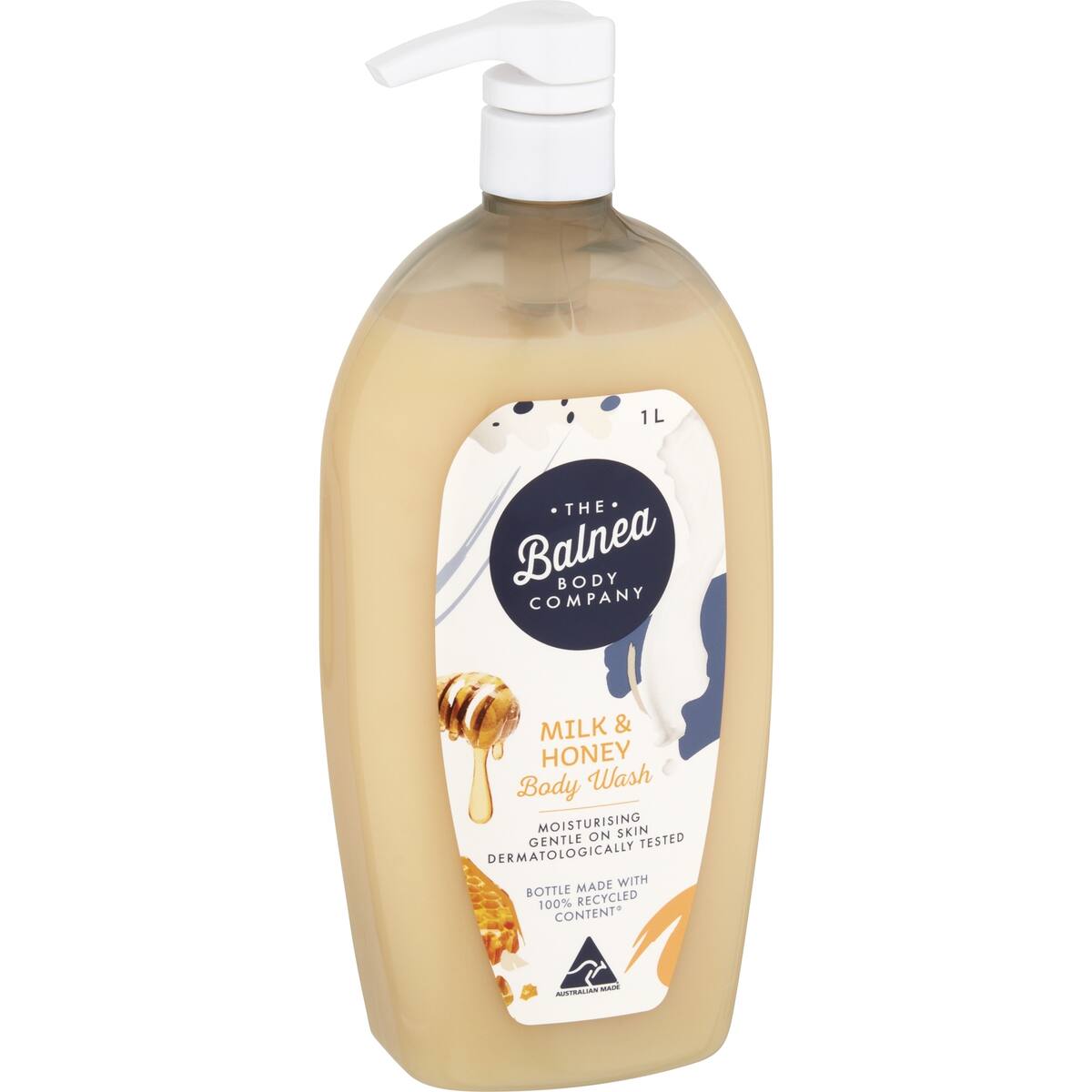 Balnea Milk & Honey Body Wash 1L bunch