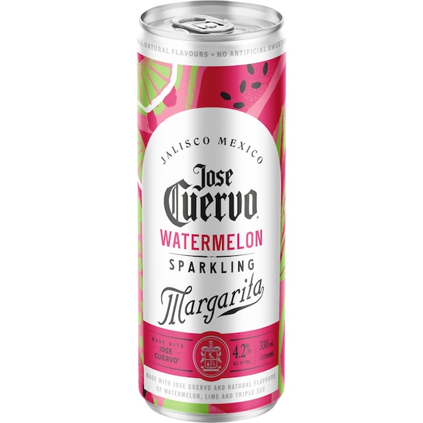 Jose Cuervo Sparkling Watermelon Margarita Cans 330ml