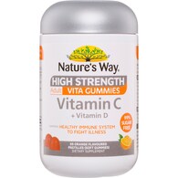 Nature's Way High Strength Vitamin C + Vitamin D Adult Vita Gummies