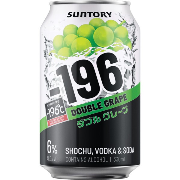 Suntory 196 Double Grape Shochu, Vodka & Soda Can 330ml