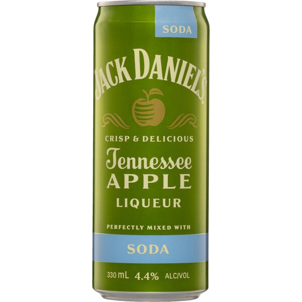 Jack Daniel's Apple Liqueur & Soda Cans 330ml