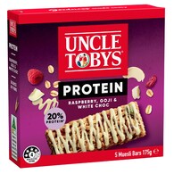 Uncle Tobys Protein Raspberry Goji & White Choc Muesli Bars