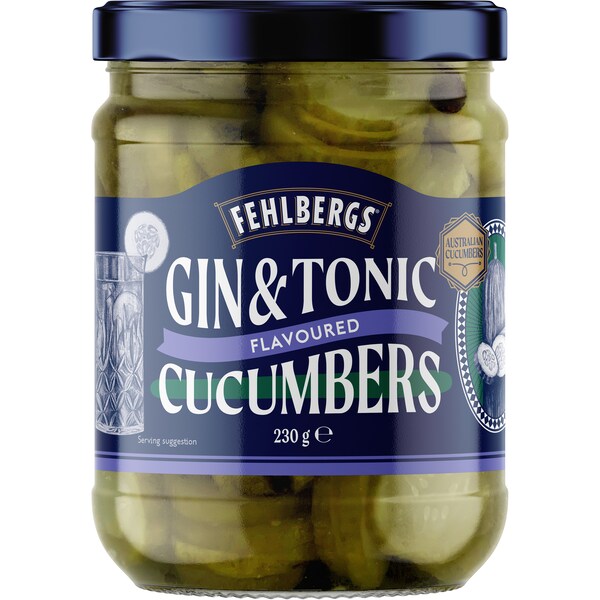Fehlbergs Gin & Tonic Flavoured Cucumbers 230g