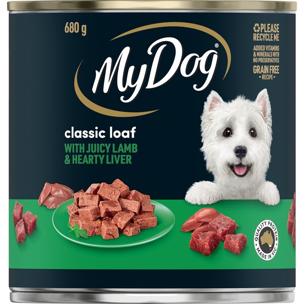 My Dog Country Lamb & Liver Loaf Classics Wet Dog Food Can 680g