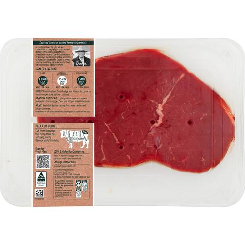 Woolworths Beef Rump Steak 250g bunch