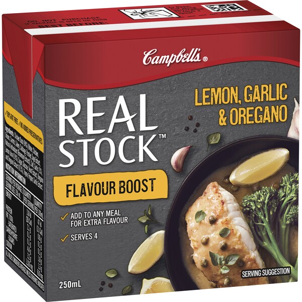 Campbell's Real Stock Flavour Boost Lemon, Garlic & Oregano 250mL