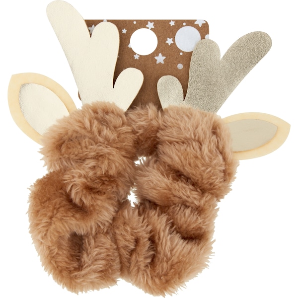 Christmas Reindeer Hair Scrunchie Each