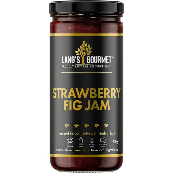 Lang's Gourmet Strawberry Fig Jam 300g