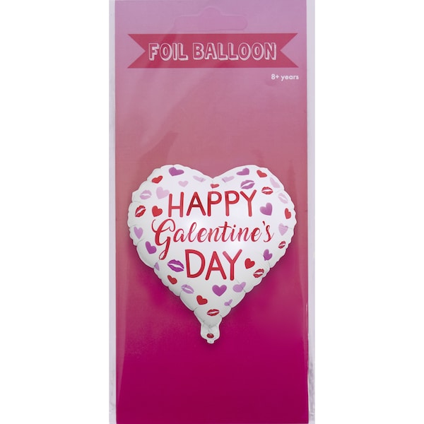 Valentine's Day Galentine Heart Shaped Foil Balloon Each