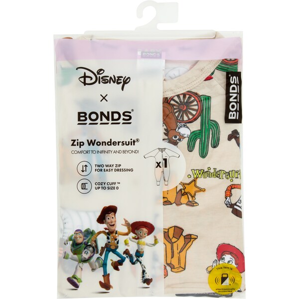 Bonds Disney Toy Story Zippy Cream Size 1 Each