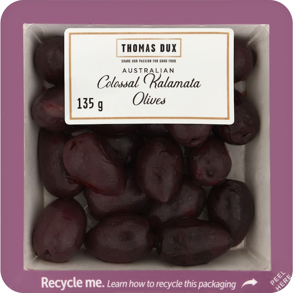 Thomas Dux Australian Colossal Kalamata Olives 135g