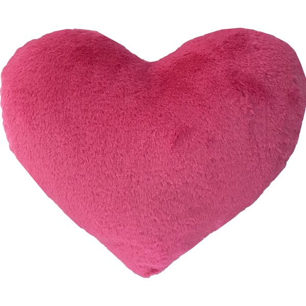 Valentine's Day Heart Shape Fluffy Cushion Pink Each