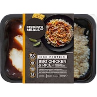 Strength Meals Co BBQ Chicken & Rice With Roasted Vegetables
