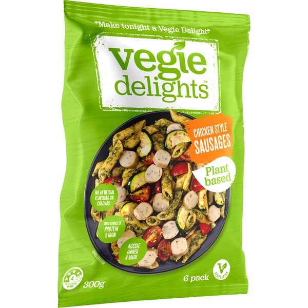 Vegie Delights Chicken Style Sausages Meat Free 300g