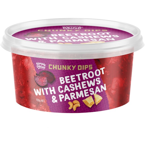 Simply Delish Beetroot with Cashews & Parmesan Dip 150g