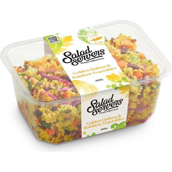 Salad Servers Goldden Quinoa With Rainbow Vegetables 800g