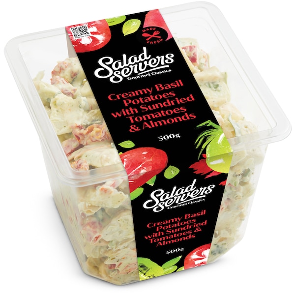 Salad Servers Creamy Basil Pesto Pot With Sundried Tomato 500g