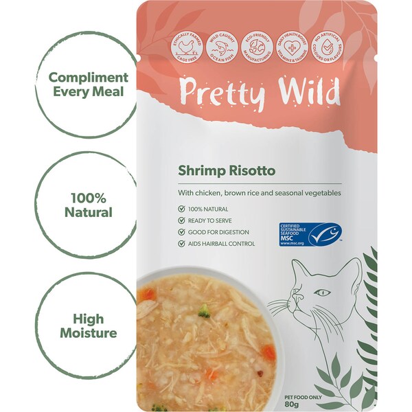 Pretty Wild Cat Food Shrimp Risotto 80g