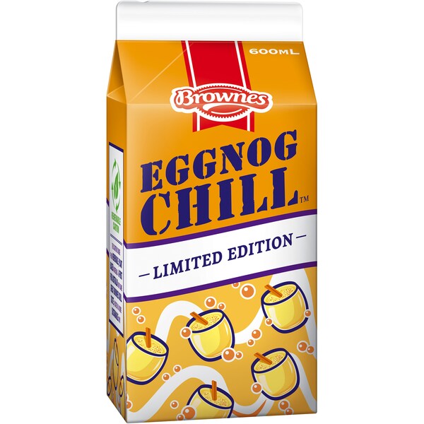 Brownes Dairy Eggnog Chill Flavoured Milk Limited Edition 600mL
