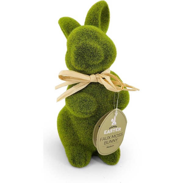 Easter Faux Moss Bunny Medium Each
