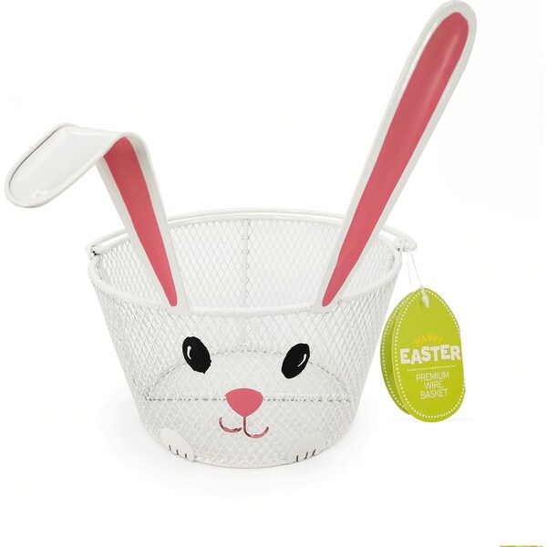 Easter Premium Wire Basket Bunny Each