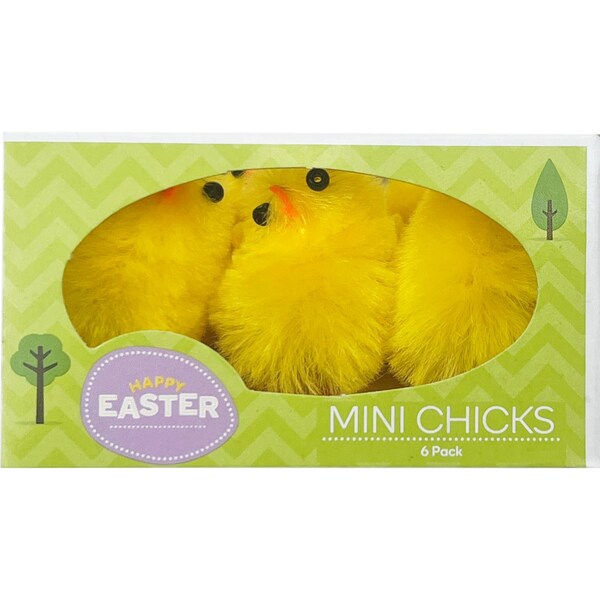 Easter Mini Chicks Yellow 6 Pack