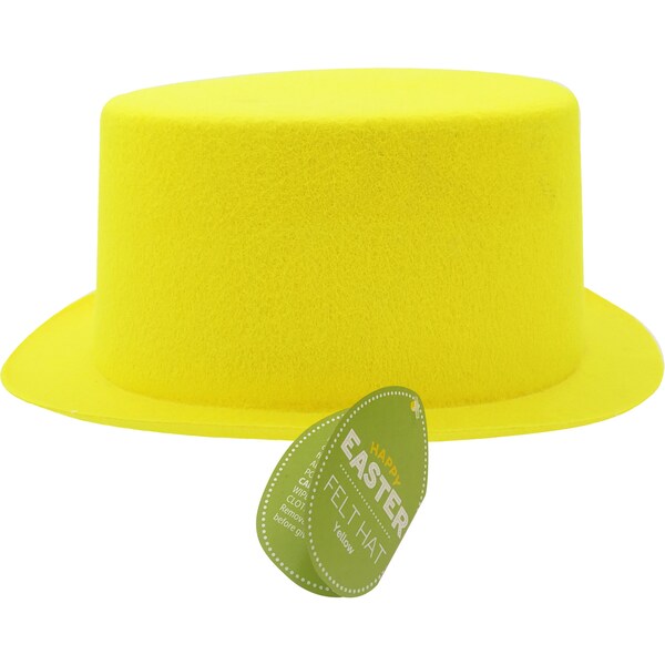Easter Felt Hat Yellow Each