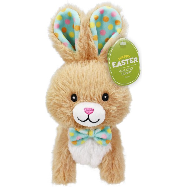 Easter Animated Walking Bunny Brown Each