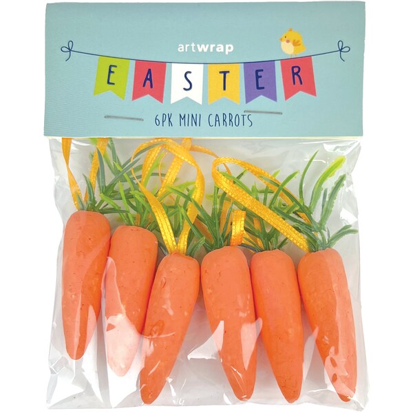 Easter Mini Carrots Orange 6 Pack