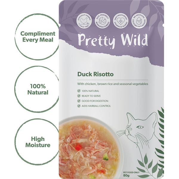 Pretty Wild Cat Food Duck Risotto 80g