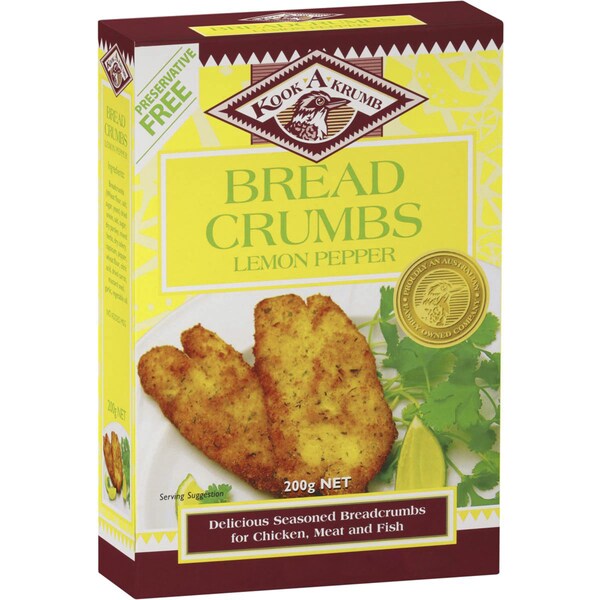 Kook A Krumb Breadcrumbs Lemon Pepper 200g
