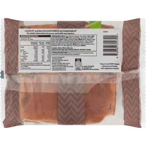 Woolworths Indulgent Cadbury Mocha Hot Cross Bun 4pk bunch