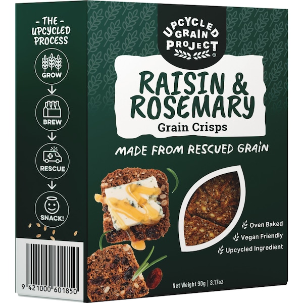 Upcycled Grain Project Raisin & Rosemary Grain Crisps 90g