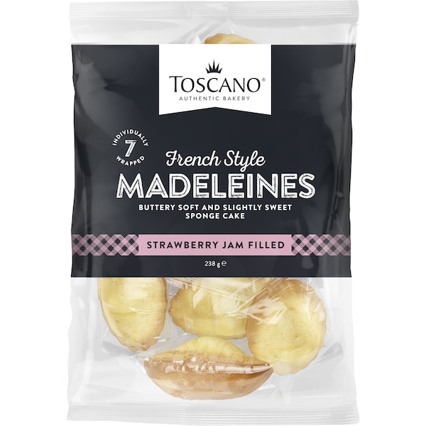 Toscano French Style Madeleines Strawberry Jam Filled 238g
