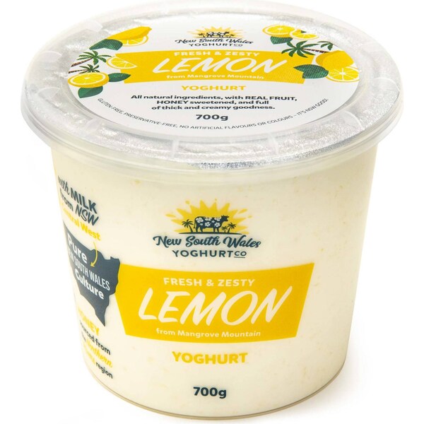 New South Wales Yoghurt Co Lemon Yoghurt Tub 700g