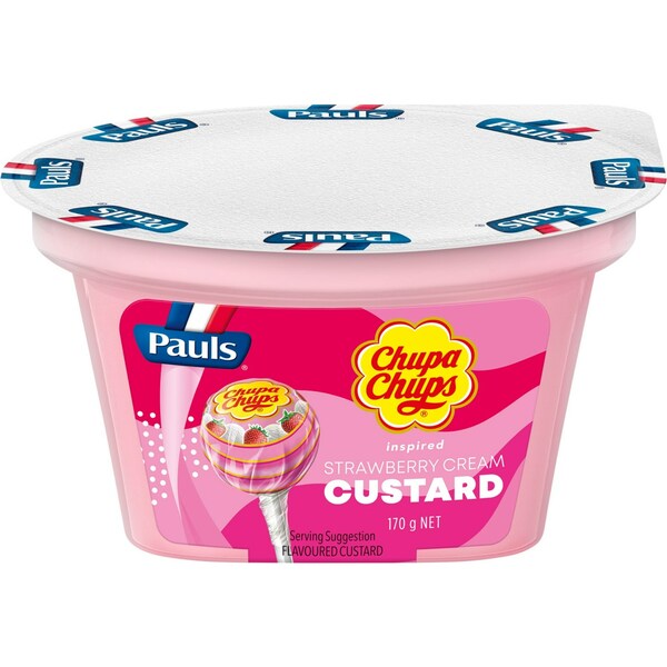 Pauls Chupa Chups Strawberry Cream Custard 170g